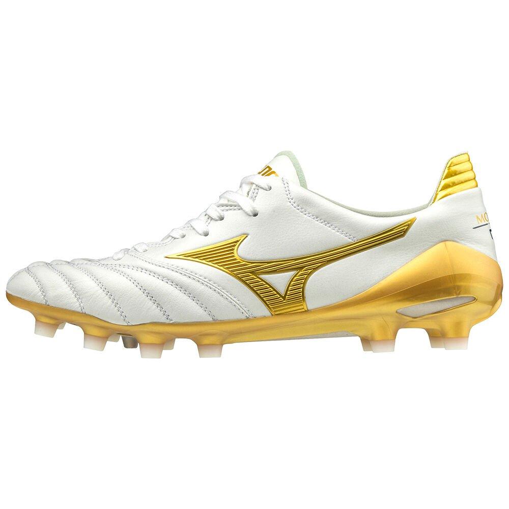 Mizuno Men's Football Boots White/Gold Morelia Neo II Japan Shoes - P1GA205150